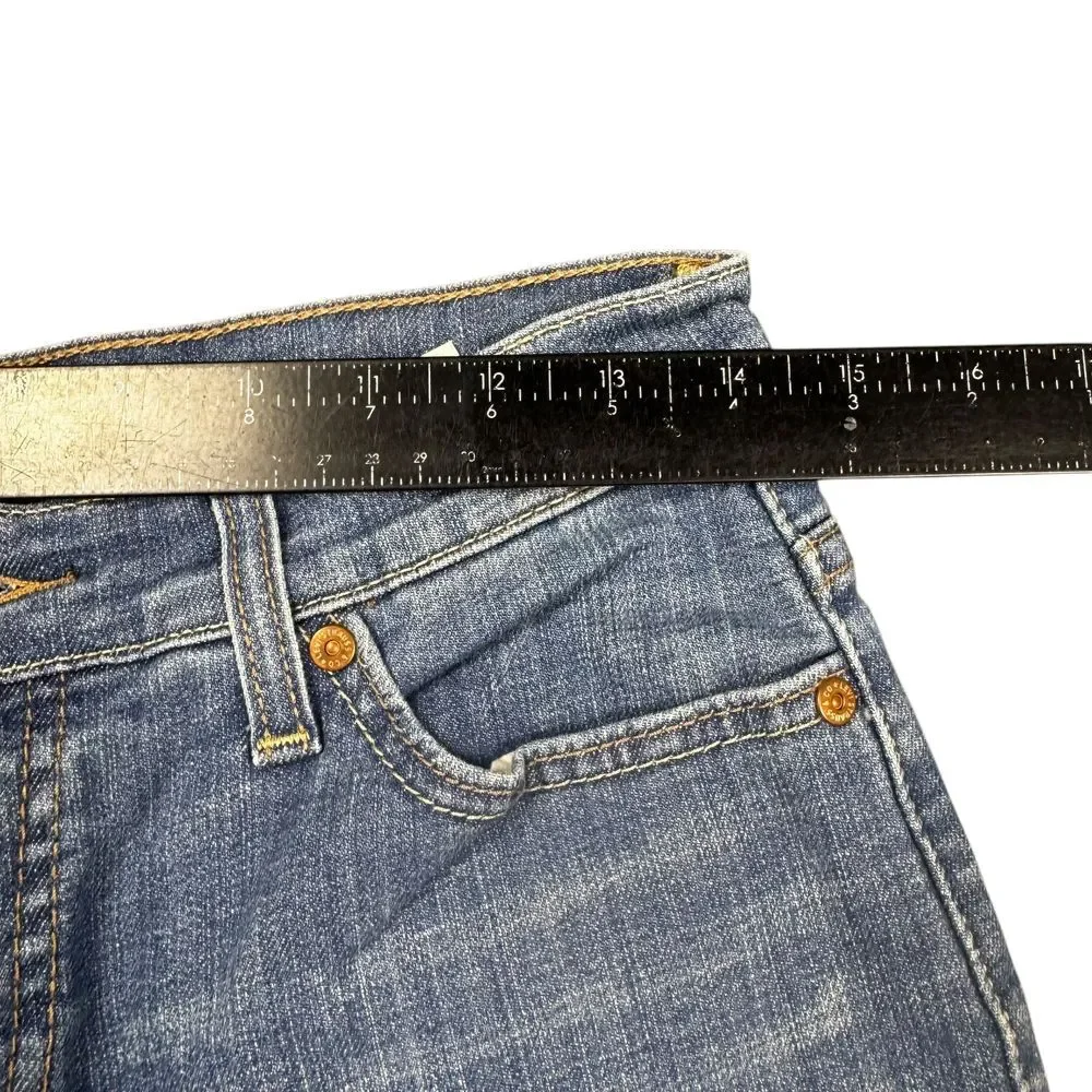 Levi's 512 Perfectly Slimming Bootcut Jeans Womens 8‎ Flared Whiskered Mid Rise